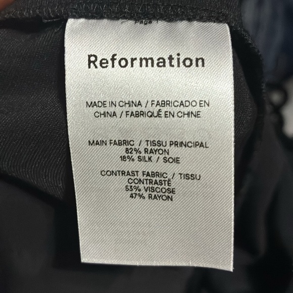 Reformation Lyra black velvet reformation dress size XS - Picture 9 of 9